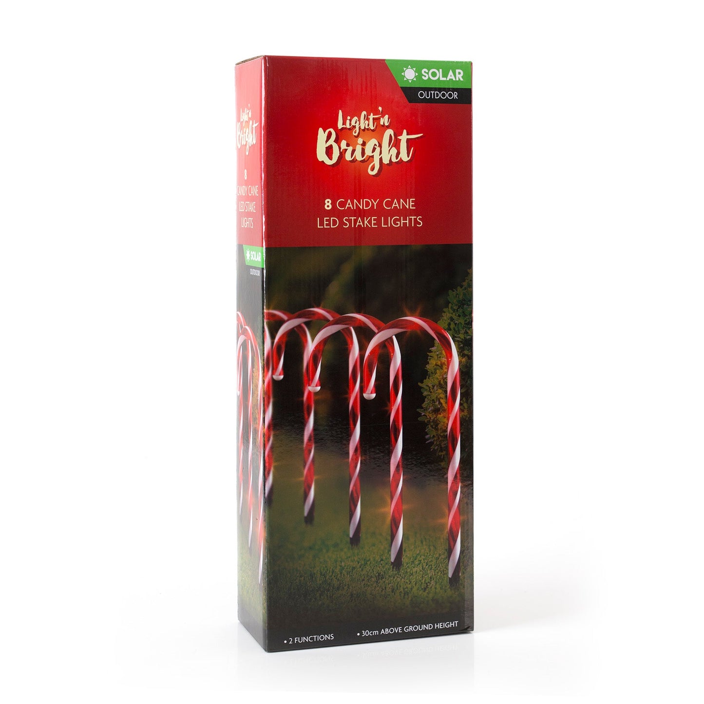 Candy Cane Solar Stake Lights 2F Pk8